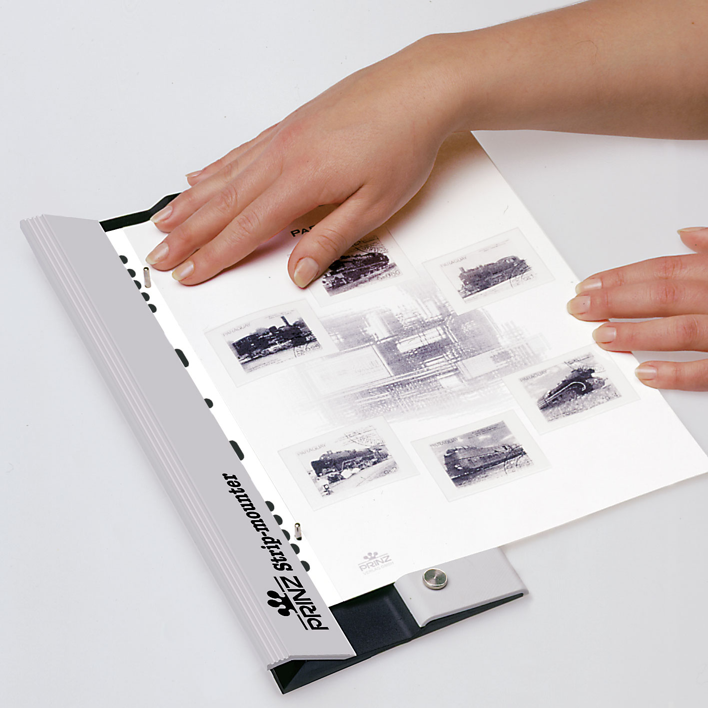 Prinz compage Set, Blattformat(A4), Lochstreifen 45x297mm, chamois