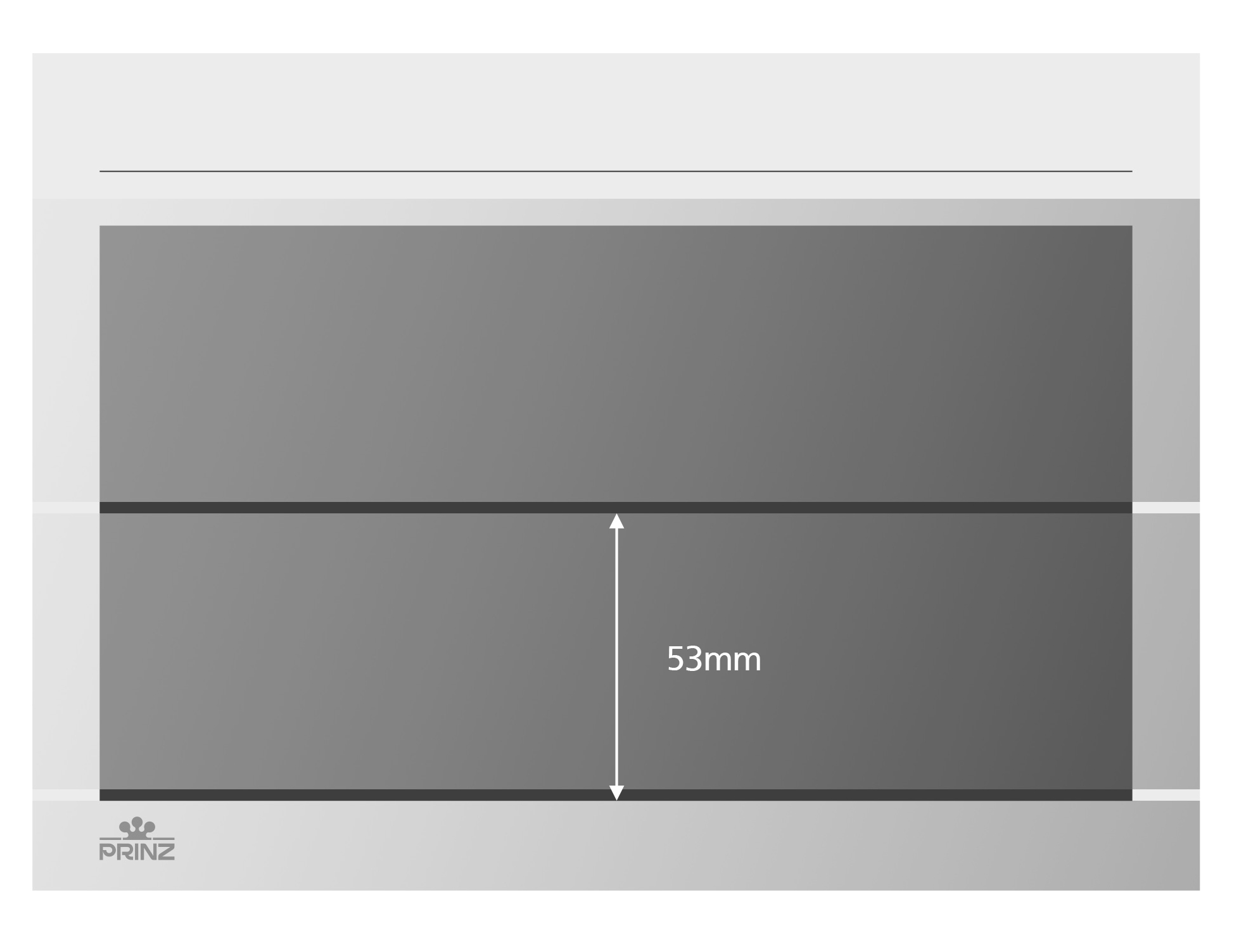 Premium Steckkarten, weiß mit Druck, 2 Polyesterstreifen,  210 x 148 mm, 50 Stück