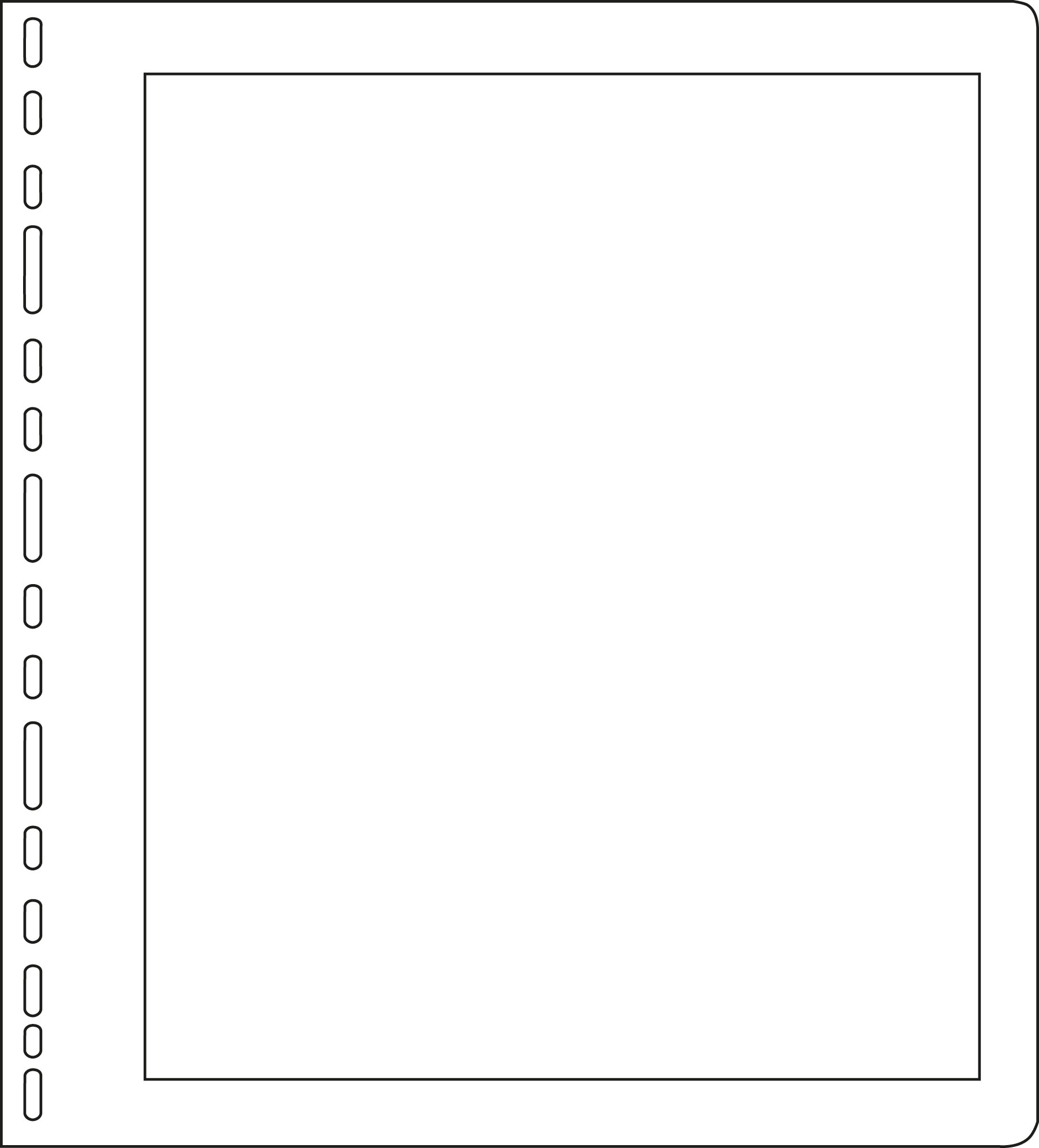 PRINZ Blankoblätter, mit Rahmen, Format 267x295mm