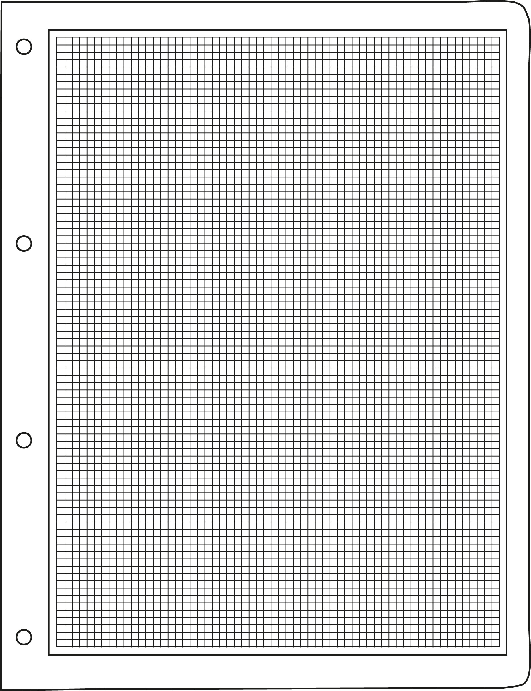 PRINZ Blankoblätter, mit Rahmen und Raster,  Format 215x280mmm